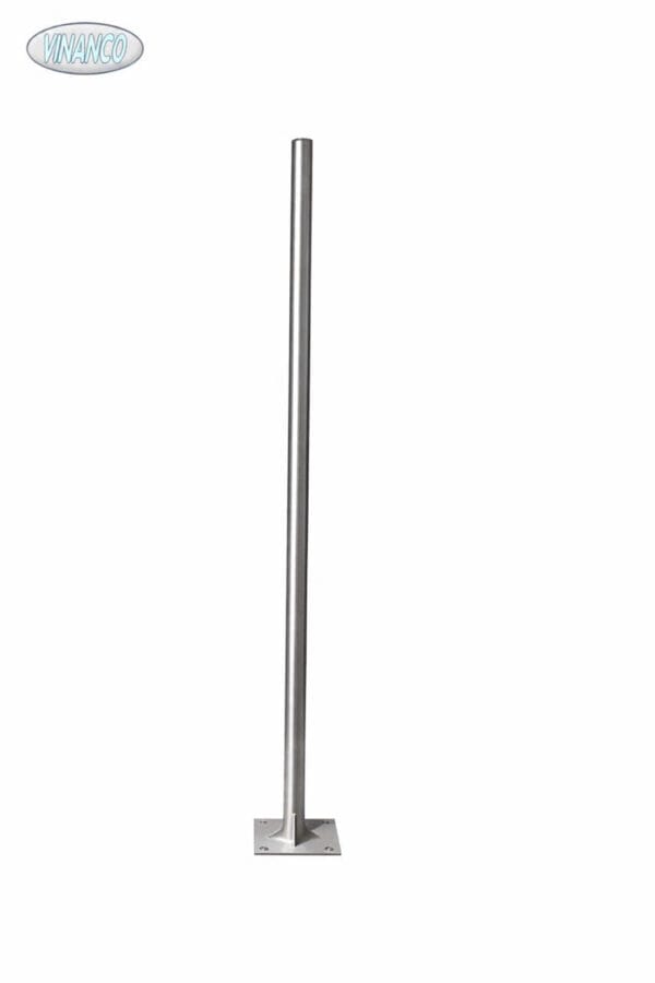 Trụ đỡ kim thu sét inox 304 D42 dài 3m dày 1.5mm đế trụ 200x200x5mm ...
