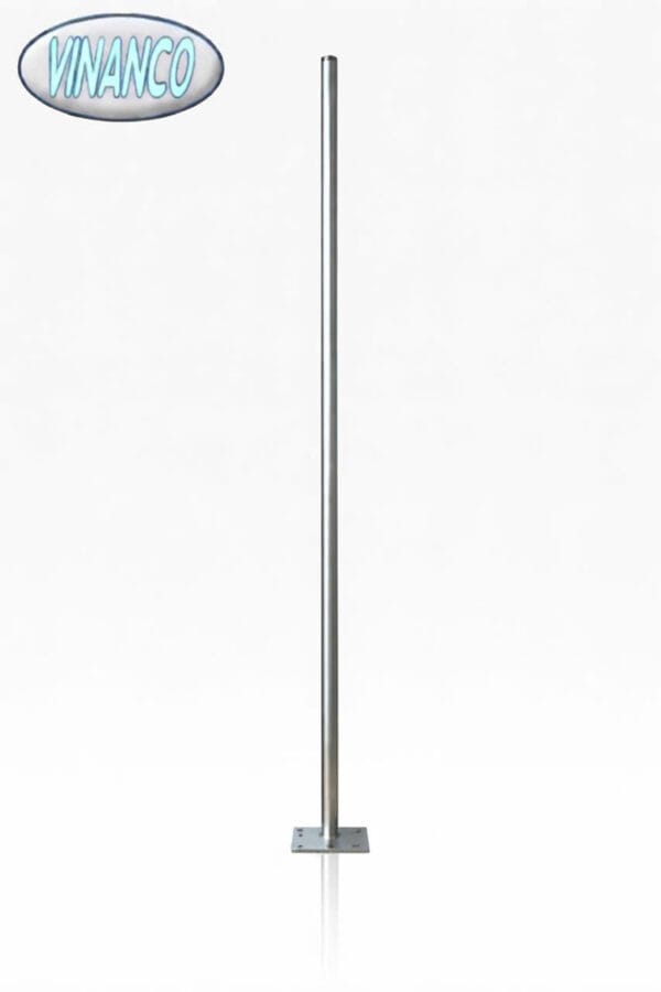 Trụ đỡ kim thu sét inox 304 D42 dài 3m dày 1.5mm đế trụ 200x200x5mm ...