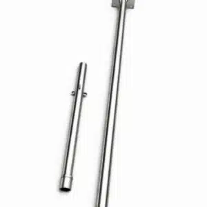 Trụ đỡ kim thu sét inox 304 D42 dài 5m(2 đoạn) dày 1.5mm đế trụ 200x200x5mm